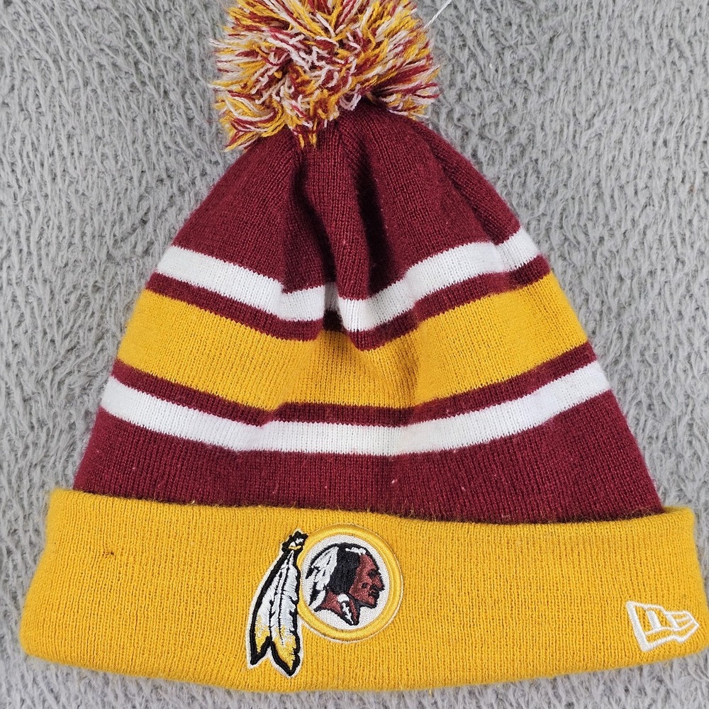 Washington Redskins Hat Beanie Mens One Size Red Yellow NFL Football New‎ Era